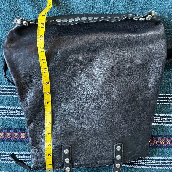 Free People Ellie Studded Black Leather Backpack - Picture 6 of 7